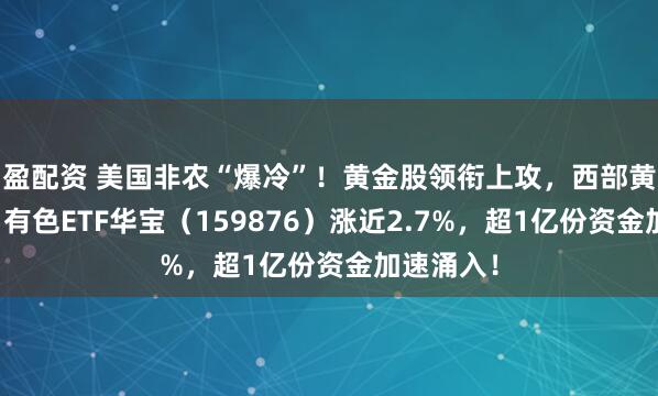 盈配资 美国非农“爆冷”！黄金股领衔上攻，西部黄金涨停！有色ETF华宝（159876）涨近2.7%，超1亿份资金加速涌入！